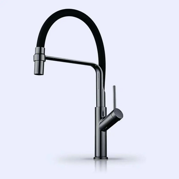 Комплект кухонной мойки Kraft NANO BLACK PVD HS60*45 (3.0/1.0 мм) декор SM54088 фото