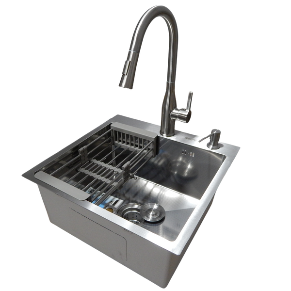 Комплект кухонной мойка Kraft KRF 5050 decor (3.0/1.0 мм) SM5309 фото