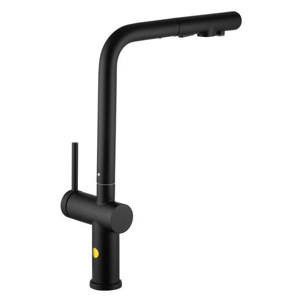 Комплект кухонної мийки KRAFT Handmade PVD чорна HS 5050 (3.0/1.0 мм) Dekor SM2061 фото