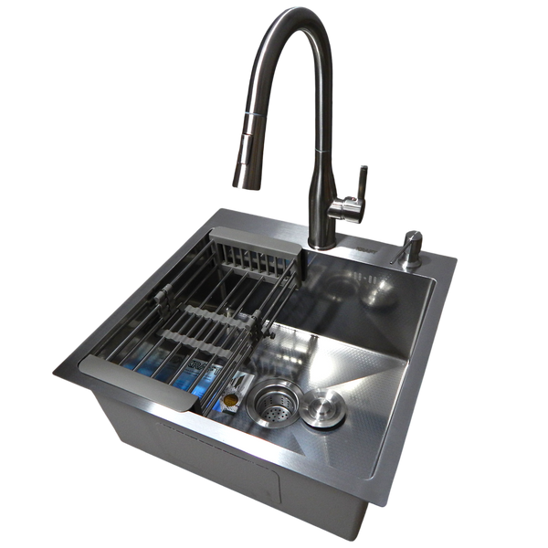 Комплект кухонной мойка Kraft KRF 5050 decor (3.0/1.0 мм) SM5309 фото