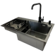 Комплект кухонной мойки Kraft&nbsp;HM&nbsp;- 7848ALB&nbsp;PVD&nbsp;(3.0/1.0 мм) SM1277 фото 1
