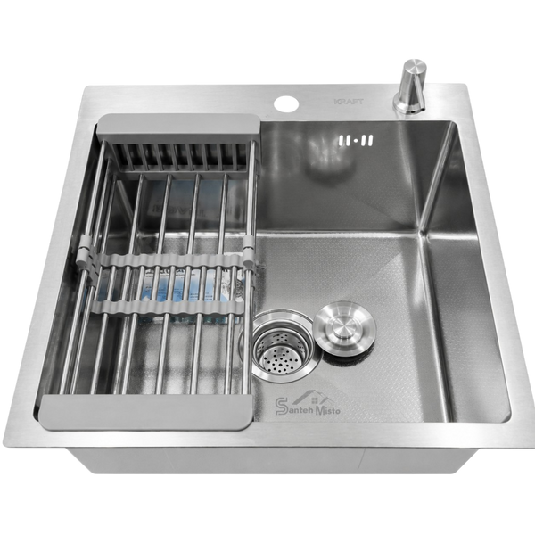 Комплект кухонной мойка Kraft KRF 5050 decor (3.0/1.0 мм) SM16090 фото