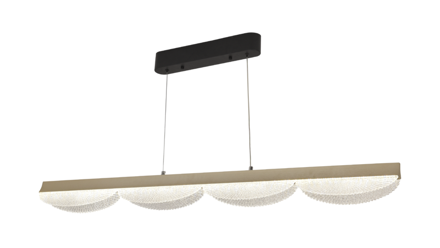 Люстра подвесная LED, 54w, VALESO,3000K/4000K/6500K с пультом и приложением LCD3176, Серебро 50949 фото