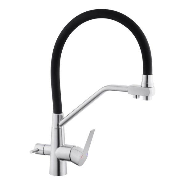 Комплект кухонної мийки Kraft KRF 5448 DECOR (3.0/1.0 мм) SM833 фото