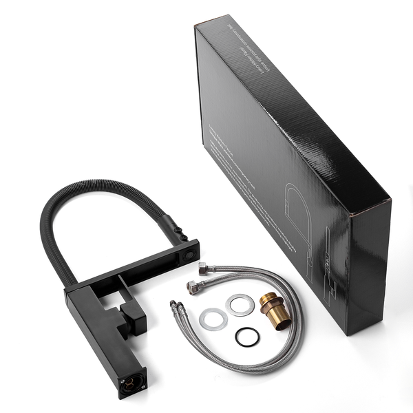 Комплект кухонной мойки Kraft HM 7546 NANO BLACK SM3577 фото
