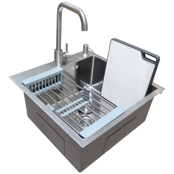 Комплект кухонной мойка Kraft KRF 5050 decor (3.0/1.0 мм) SM3540 фото