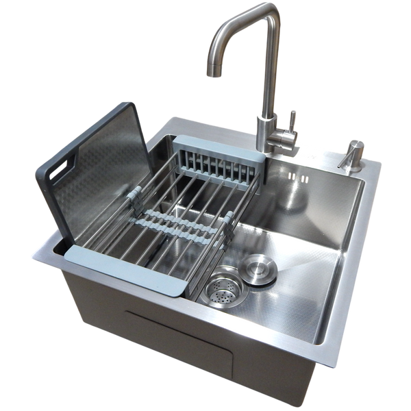 Комплект кухонной мойка Kraft KRF 5050 decor (3.0/1.0 мм) SM3540 фото