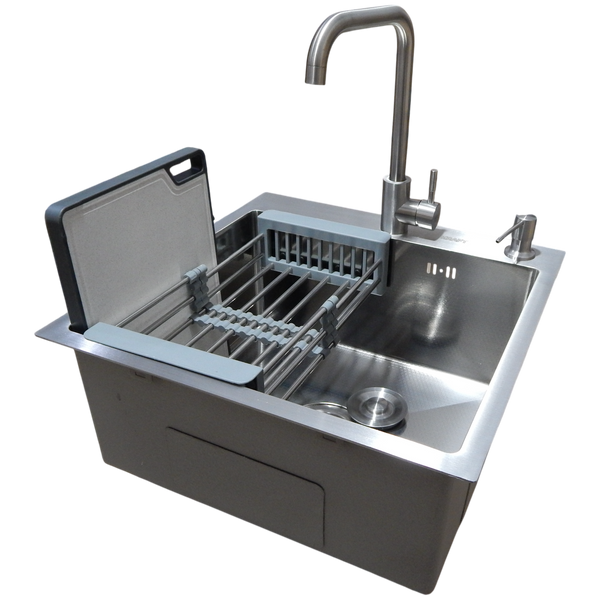 Комплект кухонной мойка Kraft KRF 5050 decor (3.0/1.0 мм) SM3540 фото