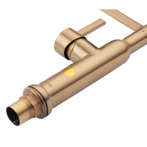 copy_Комплект кухонної мийки Kraft NANO GOLD PVD HS60*45 (3.0/1.0 мм) декор copy_SM50174 фото