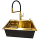 copy_Комплект кухонної мийки Kraft NANO GOLD PVD HS60*45 (3.0/1.0 мм) декор copy_SM50174 фото 4