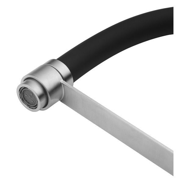 Комплект кухонной мойки Kraft HM 6045 DECOR (3.0/1.0 мм)+Смеситель для кухни Kroner KRP Edelstahl Klassisch &ndash; ESG03593BLK SM10630 фото