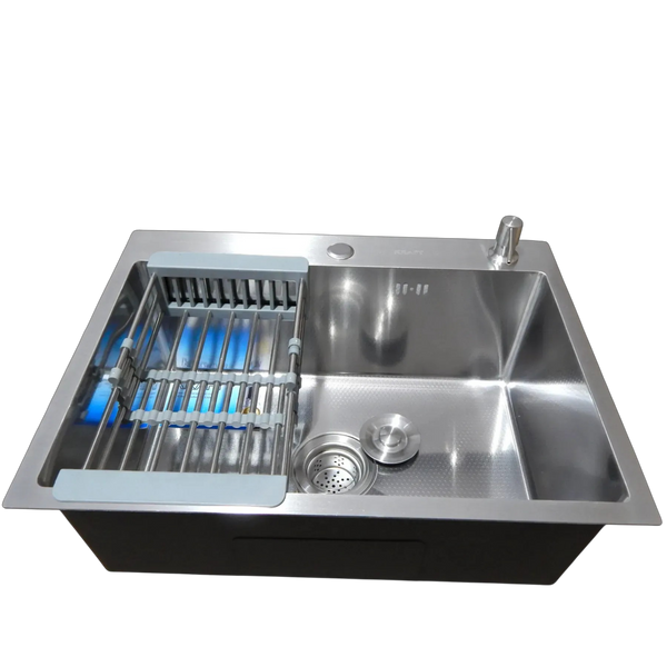 Комплект кухонної мийки Kraft KRF 5448 decor (3.0/1.0 мм) SM5605 фото