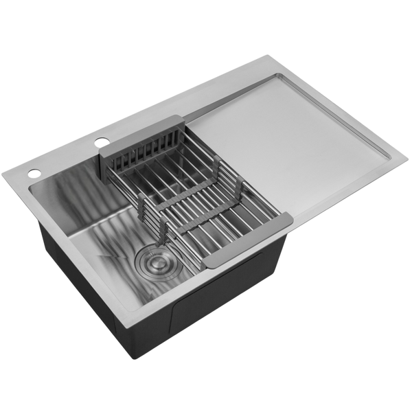 Комплект кухонной мойки Kraft Handmade HS L 780х480 (3.0/1.0 мм) SM16059 фото