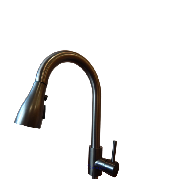 Комплект кухонної мийки Kraft HM 50х50 NANO BLACK (DECOR) PVD (3.0/1.0 мм) SМ712 фото