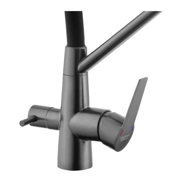 Комплект кухонної мийки Kraft HM 6845 NANO BLACK (3.0/1.0 мм) SM3555 фото