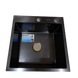Комплект кухонної мийки Kraft HM 50х50 NANO BLACK (DECOR) PVD (3.0/1.0 мм) SМ712 фото 5