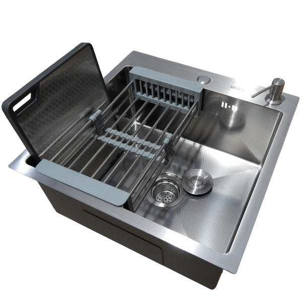 Комплект кухонної мийки Kraft KRF 5050 decor (3.0/1.0 мм) SM4070 фото