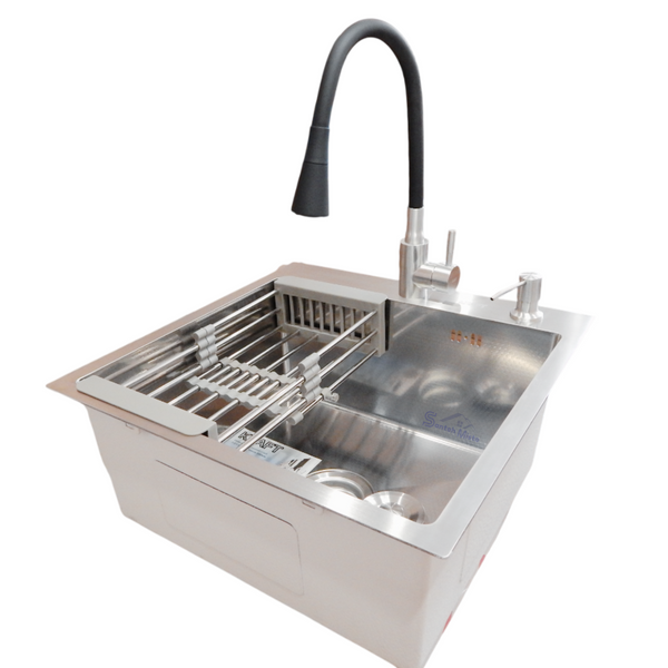 Комплект кухонної мийки Kraft KRF 5050 decor (3.0/1.0 мм) SM4070 фото