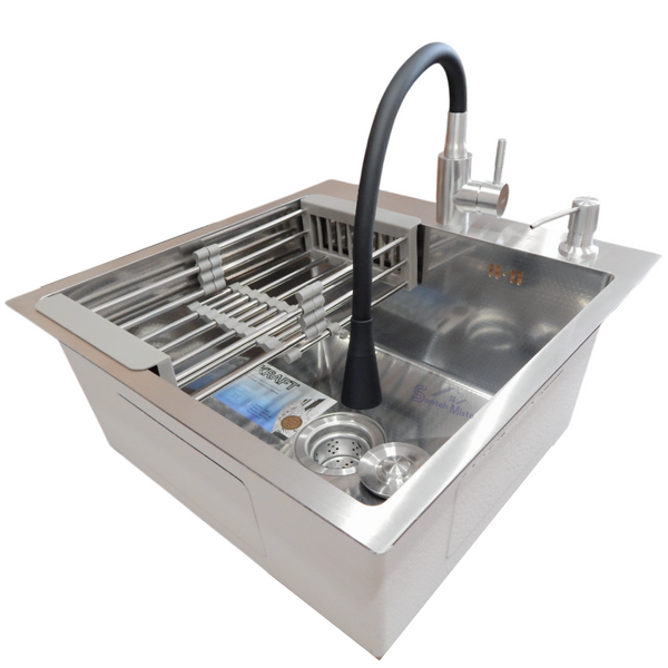 Комплект кухонної мийки Kraft KRF 5050 decor (3.0/1.0 мм) SM4070 фото
