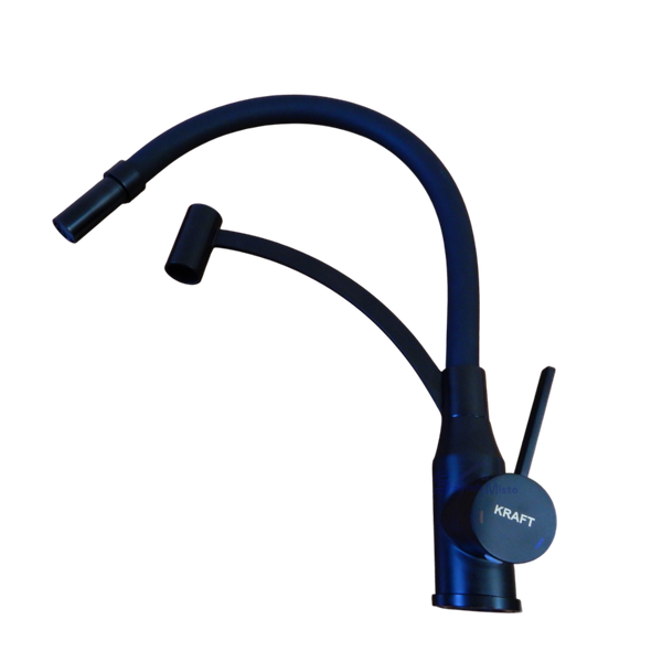 Комплект кухонной мойки Kraft HM 50х50 NANO BLACK (DECOR) PVD (3.0/1.0 мм) SМ457 фото