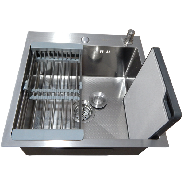 Комплект кухонної мийки Kraft KRF 5050 decor (3.0/1.0 мм) SM4070 фото