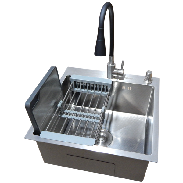 Комплект кухонної мийки Kraft KRF 5050 decor (3.0/1.0 мм) SM4070 фото