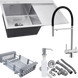 Комплект кухонной мойки KRP Geburstet-7849LH Mrstet-7849RHM SM1564 фото 1