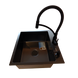 Комплект кухонной мойки Kraft HM 50х50 NANO BLACK (DECOR) PVD (3.0/1.0 мм) SМ457 фото 6
