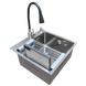 Комплект кухонної мийки Kraft KRF 5050 decor (3.0/1.0 мм) SM4070 фото 6