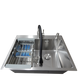 Комплект кухонной мойки Kraft HM 6045 (3.0/1.0 мм) SATIN SM4303 фото 7