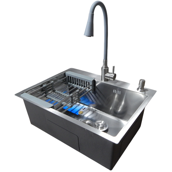 Комплект кухонной мойки Kraft HM 5448 DECOR (3.0/1.0 мм) SM20560 фото