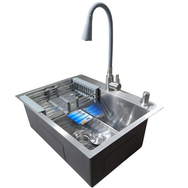 Комплект кухонной мойки Kraft HM 5448 DECOR (3.0/1.0 мм) SM20560 фото
