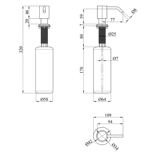 Комплект кухонної мийки CM 78*50 R чорна PVD VALESO Handmade (3,0/0,8) SM4590 фото