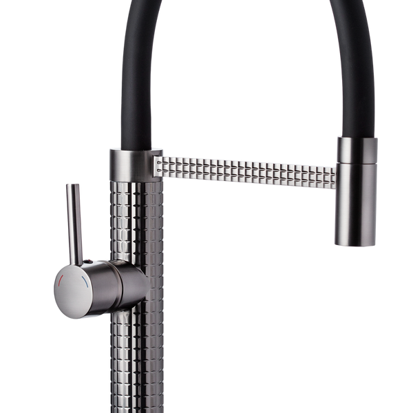 Комплект кухонной мойки KRAFT Handmade PVD чорна HS 5050 (3.0/1.0 мм) SM6188 фото