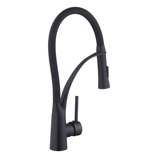 Комплект кухонної мийки Kraft NANO BLACK PVD HS60*50 Декор (3.0/1.0 мм)+Кухонний змішувач Kroner KRP Ersel - SCH03393BLK SM50495 фото