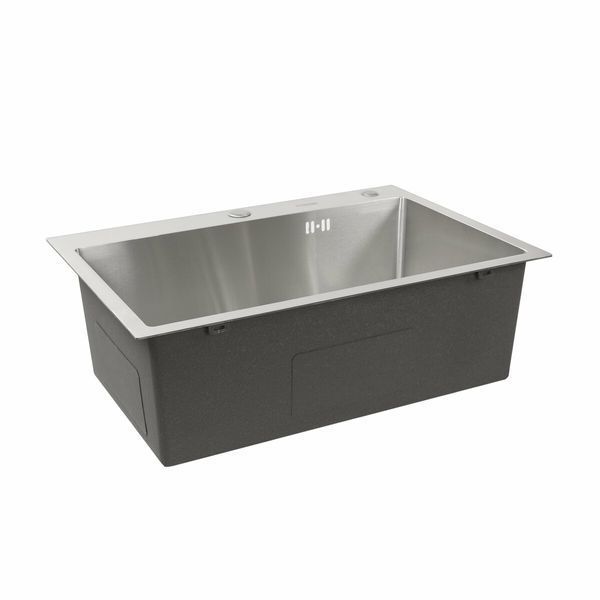 Комплект кухонной мойки Platinum Handmade 650х450х220 ( 3,0/1,5 мм ) SM2007 фото
