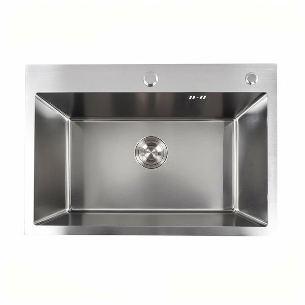 Комплект кухонной мойки Platinum Handmade 650х450х220 ( 3,0/1,5 мм ) SM2007 фото
