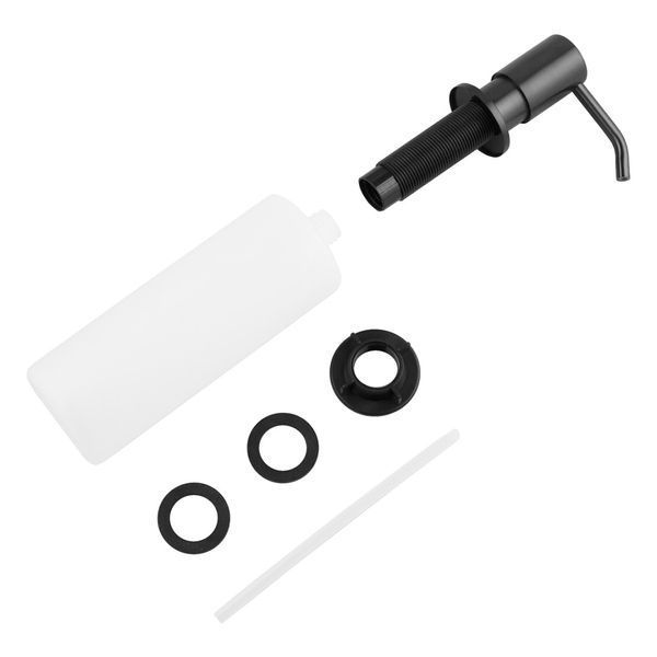 Комплект кухонной мойки Kraft графит HS 600Х450мм NANO BLACK PVD Декор (3.0/1.0 мм)+Смеситель для кухни с подключением к фильтру Kroner KRP Edelstahl Klassisch - PVD03817BLK SM218095 фото
