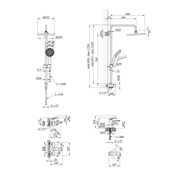 Набор смесителей Kroner Element 211801-5301 CV036010 фото