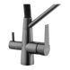 Комплект кухонной мойки Kraft графит HS 600Х450мм NANO BLACK PVD Декор (3.0/1.0 мм)+Смеситель для кухни с подключением к фильтру Kroner KRP Edelstahl Klassisch - PVD03817BLK SM218095 фото 14