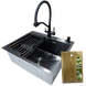 Комплект кухонної мийки Kraft NANO BLACK PVD HS60*50 Декор (3.0/1.0 мм) SM2349 фото 4