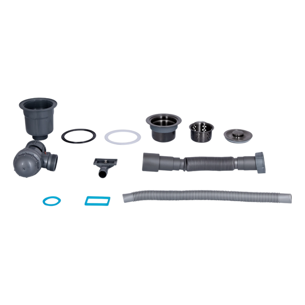 Комплект кухонной мойки Kraft -NANO BLACK 5050HM PVD SM8615 фото