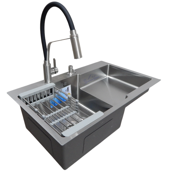 Комплект кухонної мийки Kraft Handmade HS R 780х480 (3.0/1.0 мм) SM3600 фото