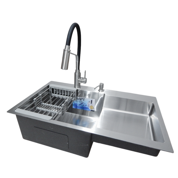 Комплект кухонної мийки Kraft Handmade HS R 780х480 (3.0/1.0 мм) SM3600 фото
