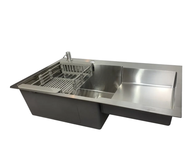 Комплект кухонної мийки Kraft Handmade HS R 780х480 (3.0/1.0 мм) SM3600 фото