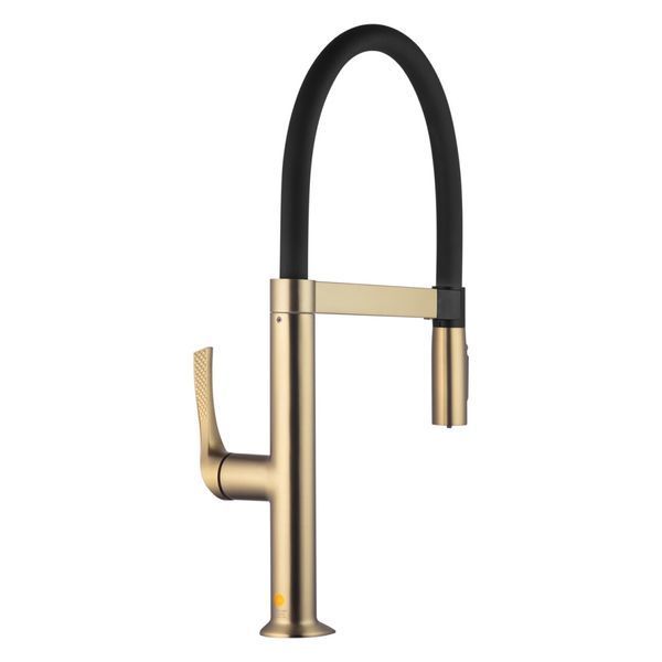 Комплект кухонної мийки Kraft NANO GOLD PVD HS60*45 (3.0/1.0 мм) декор SM50174 фото