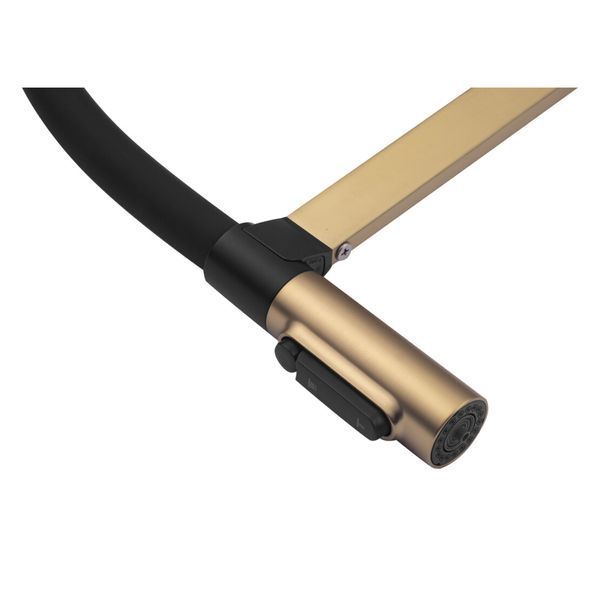 Комплект кухонної мийки Kraft NANO GOLD PVD HS60*45 (3.0/1.0 мм) декор SM50174 фото
