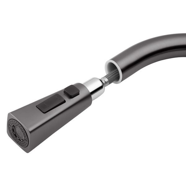 Комплект кухонной мойки Kraft HM 50х50 NANO BLACK (DECOR) PVD (3.0/1.0 мм) SМ610477 фото