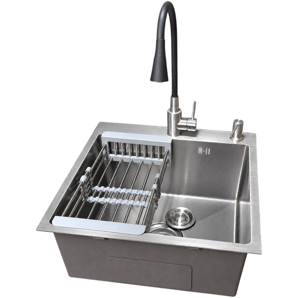 Комплект кухонной мойка Kraft KRF 5050 decor (3.0/1.0 мм) SM3705 фото