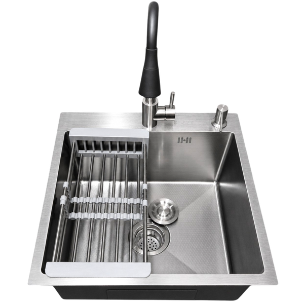 Комплект кухонной мойка Kraft KRF 5050 decor (3.0/1.0 мм) SM3705 фото